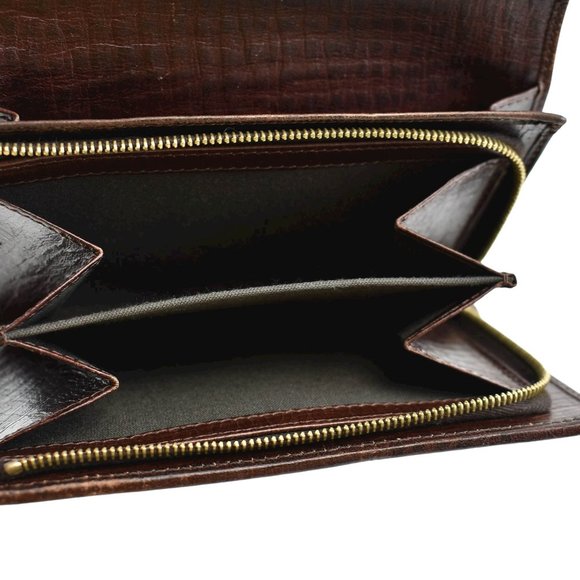 FENDI "Zucchino": Brown "FF" Logo Medium Wallet 1019 - Picture 7 of 10